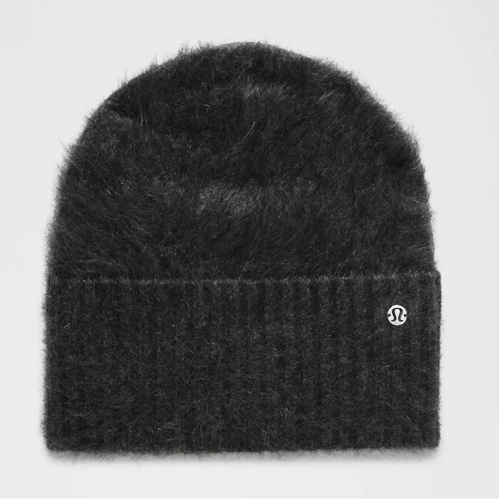 NWT Lululemon Fuzzy Cashmere Beanie | Heathered Light Onyx